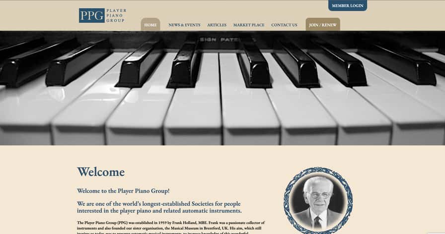 player piano group web design and build